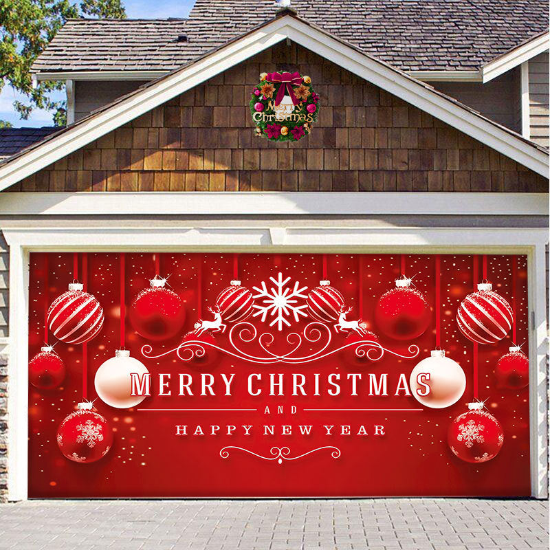 Snow garage door banner ornament