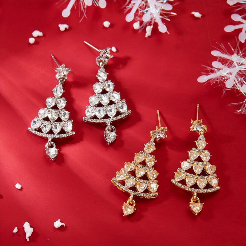 Sparkling Christmas Tree Earrings