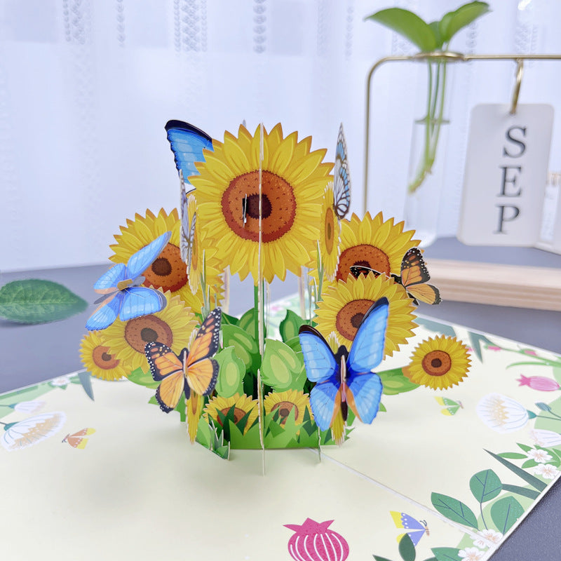 3D Handmade Flower Greeting Card