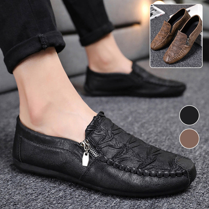 Wrinkled Soft Sole Casual Leather Shoes