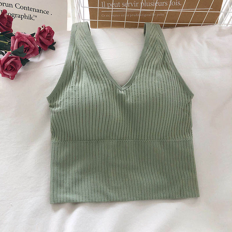 Sexy camisole wireless sports bra