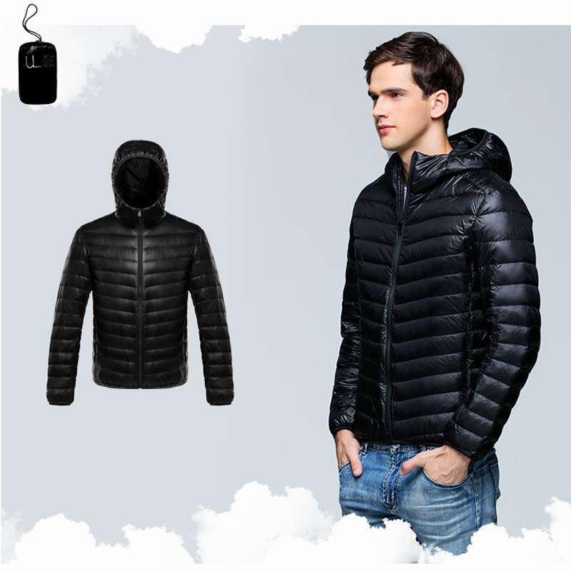 breathable and water resistant ultralight down jacket for men