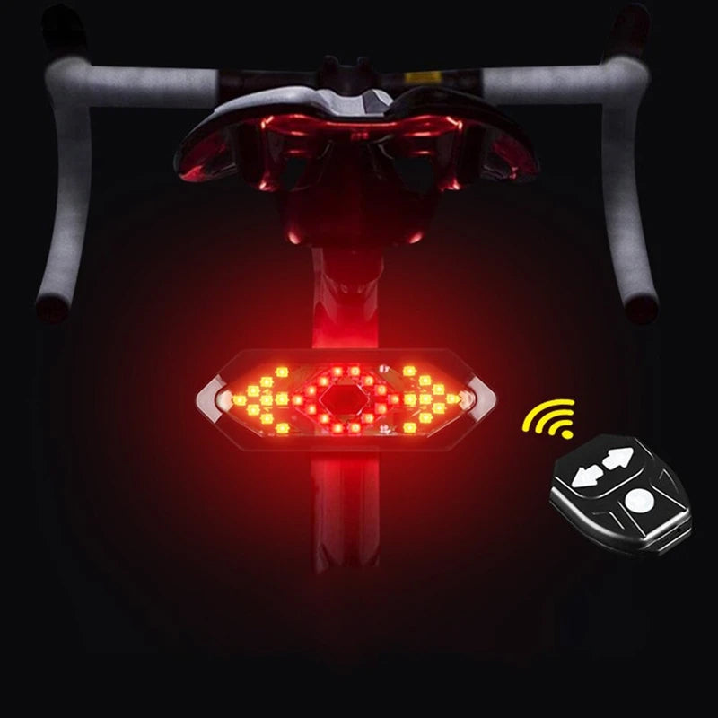 Bicycle turn signal USB rechargeable bicycle tail light