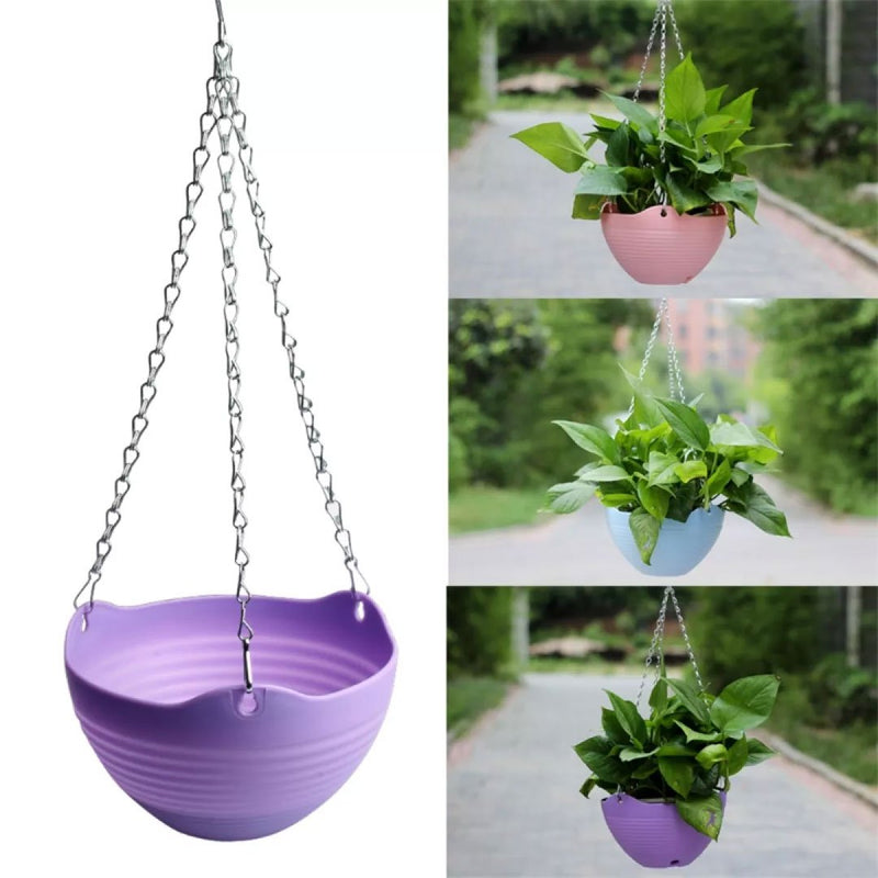 Outdoor garden hanging flower baskets