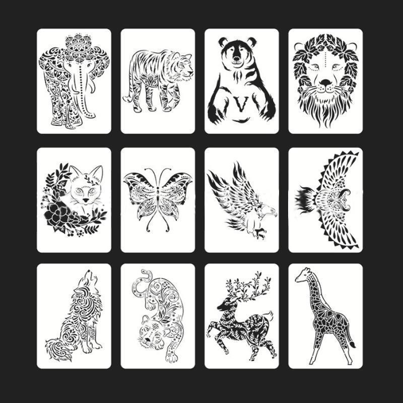 Fast Draw Stencil Art Templates( 12 or 24 Sheets/Set )