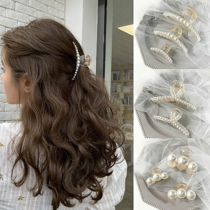 Big pearl hair clip female accessories headwear