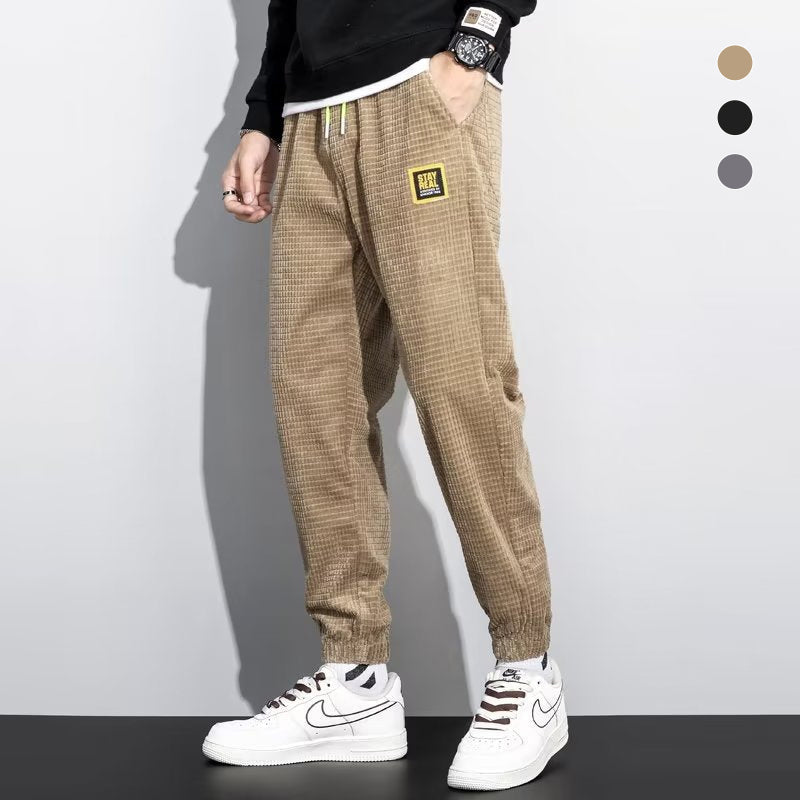 Corduroy leisure pants for men