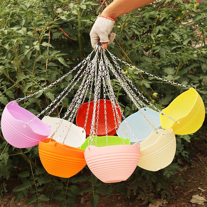 Outdoor garden hanging flower baskets