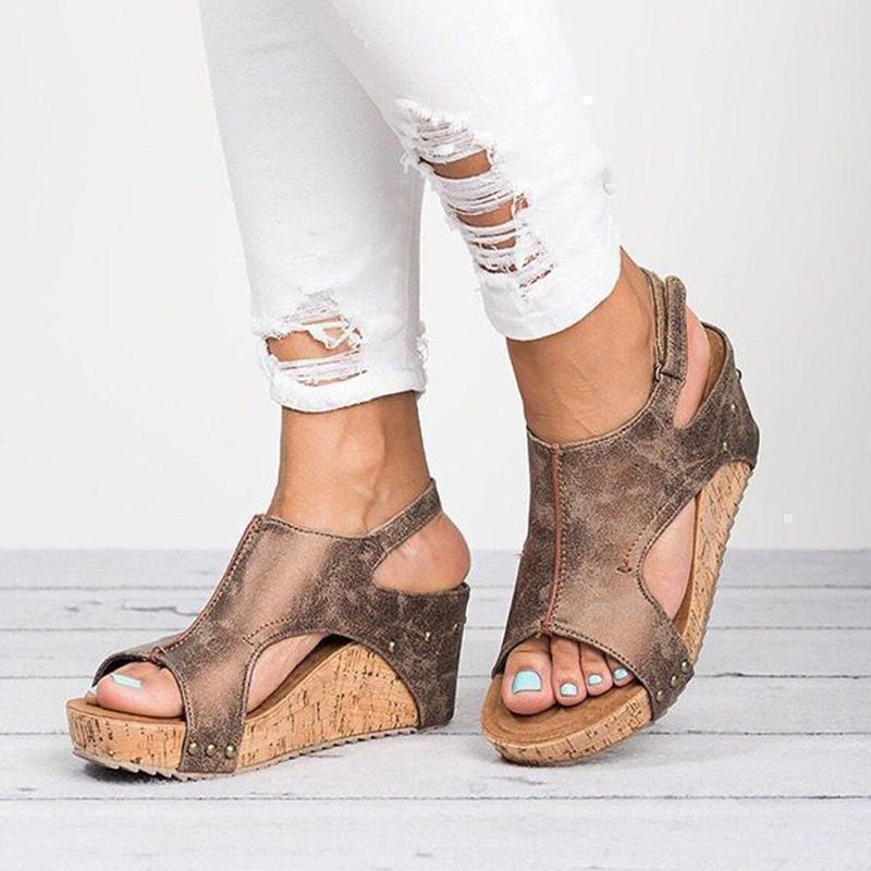 Fashionable Wedge Heels Sandals