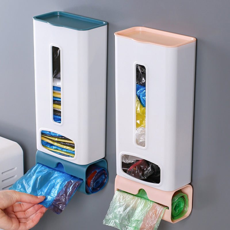 Wall-mounted plastic sundries bag storage box