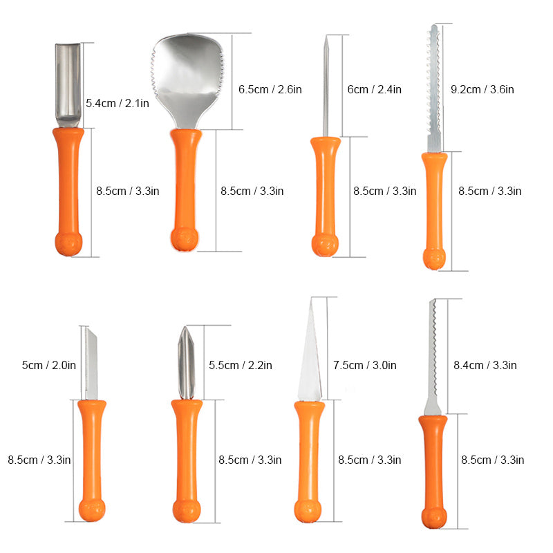 8 PCS Pumpkin Carving Kit Stainless Steel Carving Tools Set