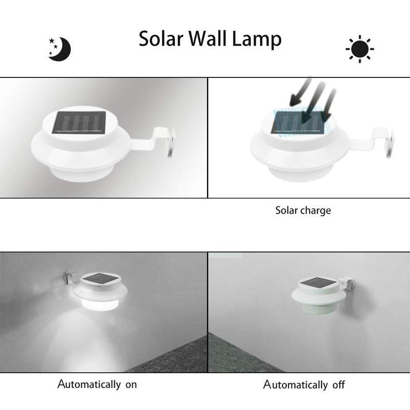 Solar powered gutter lights(2PC)