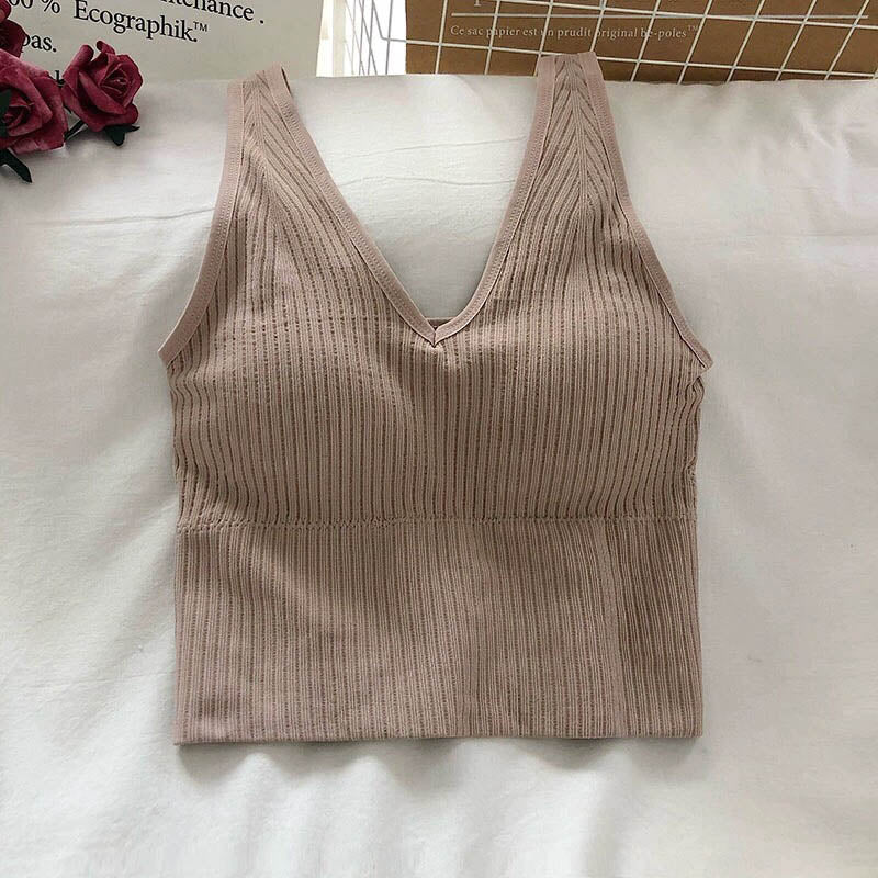 Sexy camisole wireless sports bra