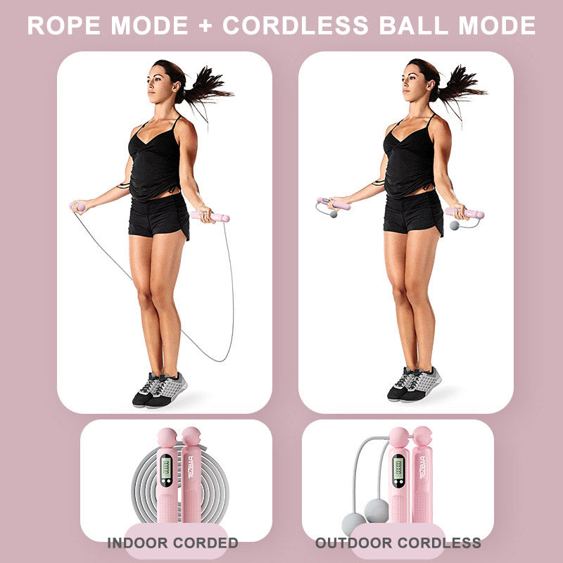 Smart Cordless Jump Rope with LCD Screen