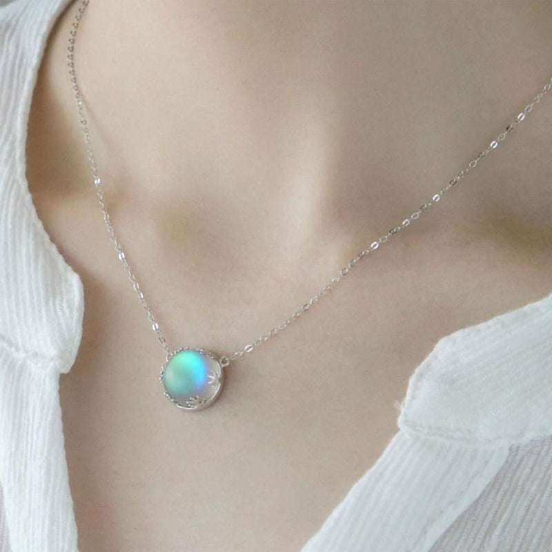 Aurora Borealis Silver Necklace