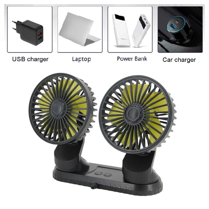 Universal Adjustable USB Dual Fan