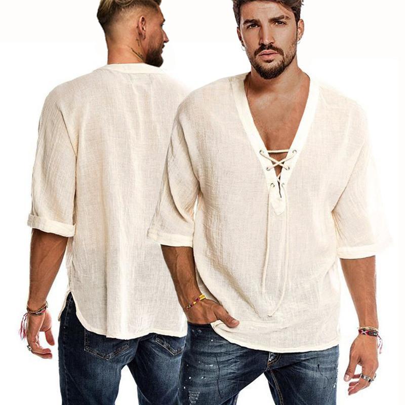 Casual v-neck T-shirt for men