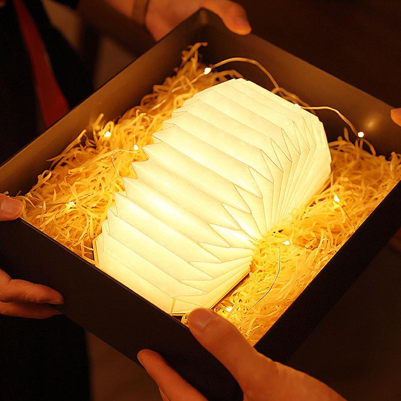 Wooden Folding Book Light