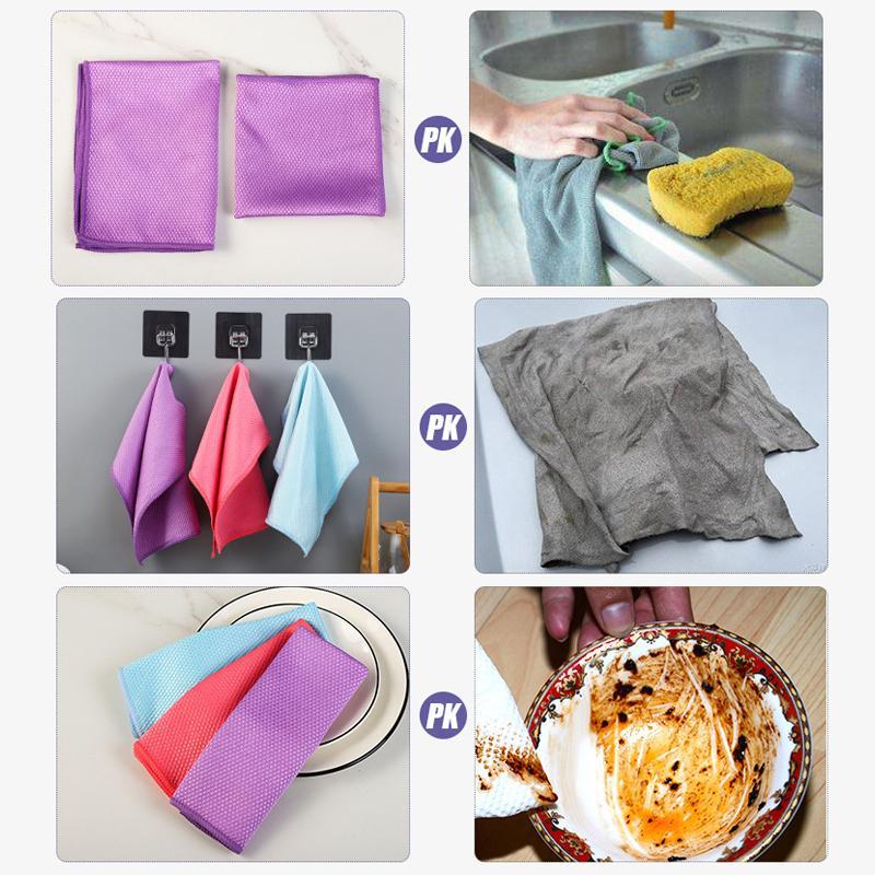 Fish Scale Microfiber Polishing Cleaning Cloth 5 Pcs（🔥Buy 2, -10%；Buy 4, -20%🔥）