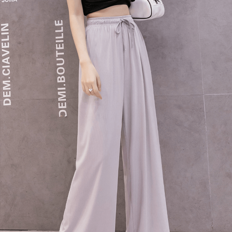 Ice Silk Wide Leg Women's Pants