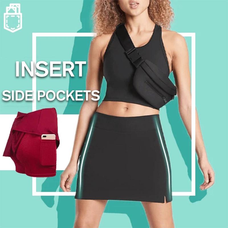 Sport Yoga Workout Skirts with Pockets