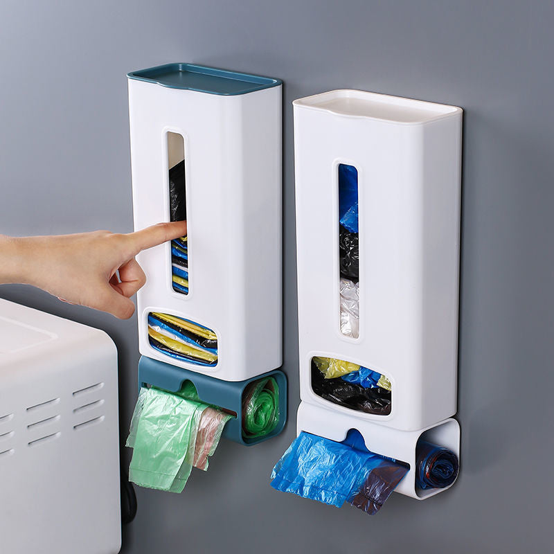 Wall-mounted plastic sundries bag storage box