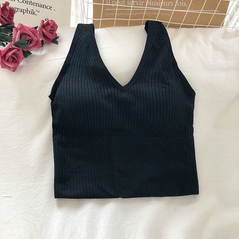 Sexy camisole wireless sports bra