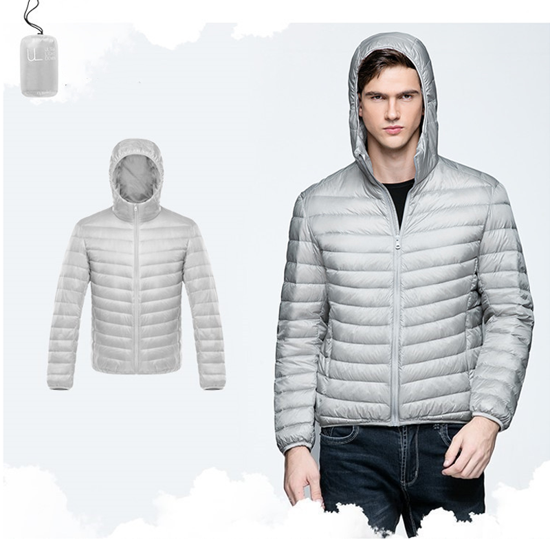 breathable and water resistant ultralight down jacket for men