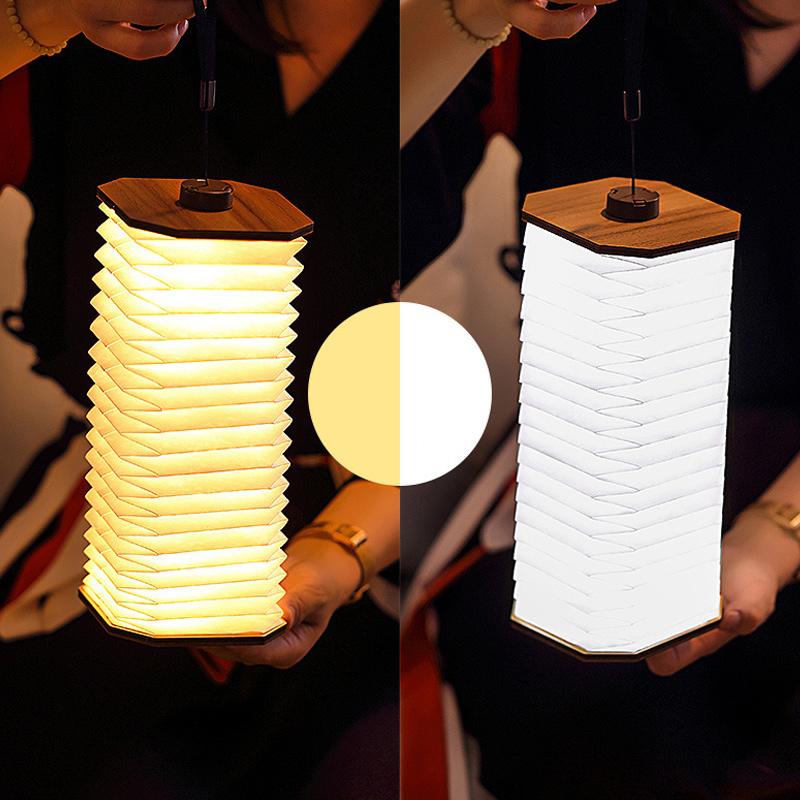 Wooden Folding Book Light