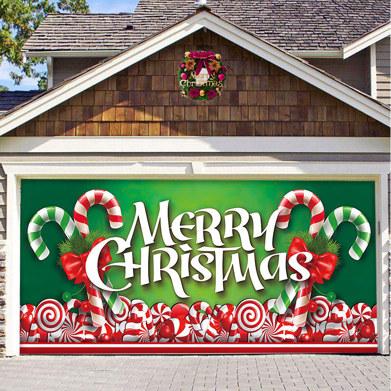 Snow garage door banner ornament