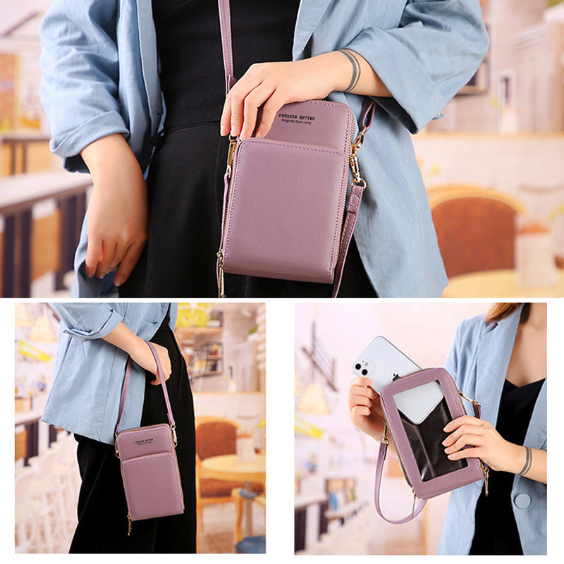 Touch screen multifunctional shoulder bag