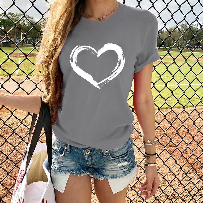 Ladies fashion print T-shirt