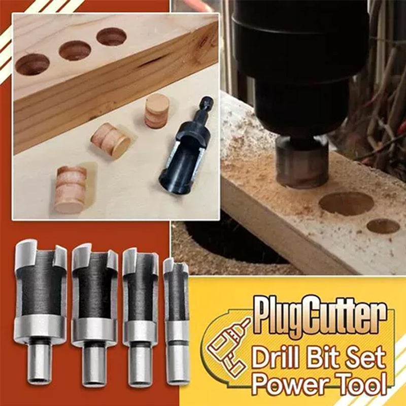 Plug Cutter Drill Bit Set Power Tool (8 PCS)