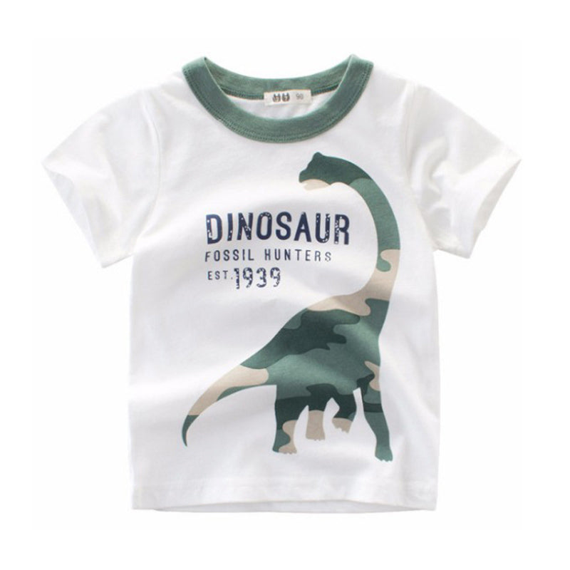 Boy's cotton summer short-sleeved T-shirt 2021