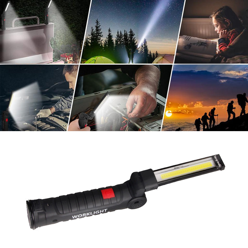 Emergency folding multi-functional flashlight