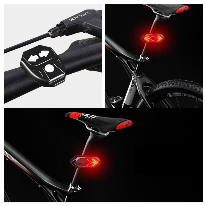 Bicycle turn signal USB rechargeable bicycle tail light