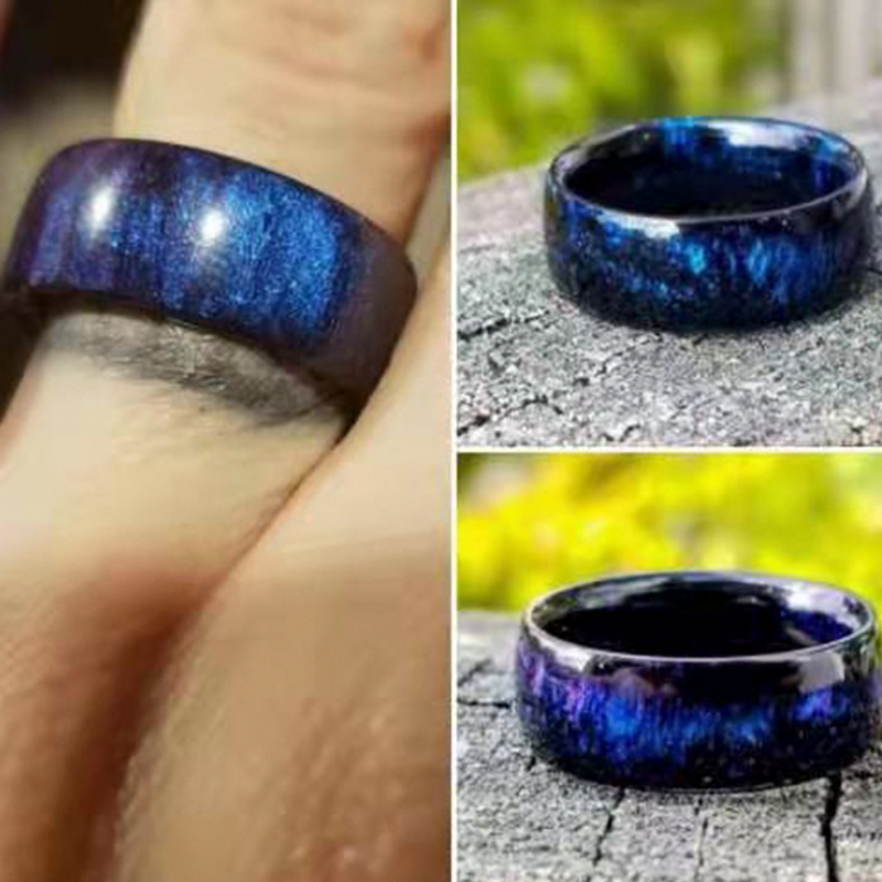 Rainbow Diamond Infused Resin Ring