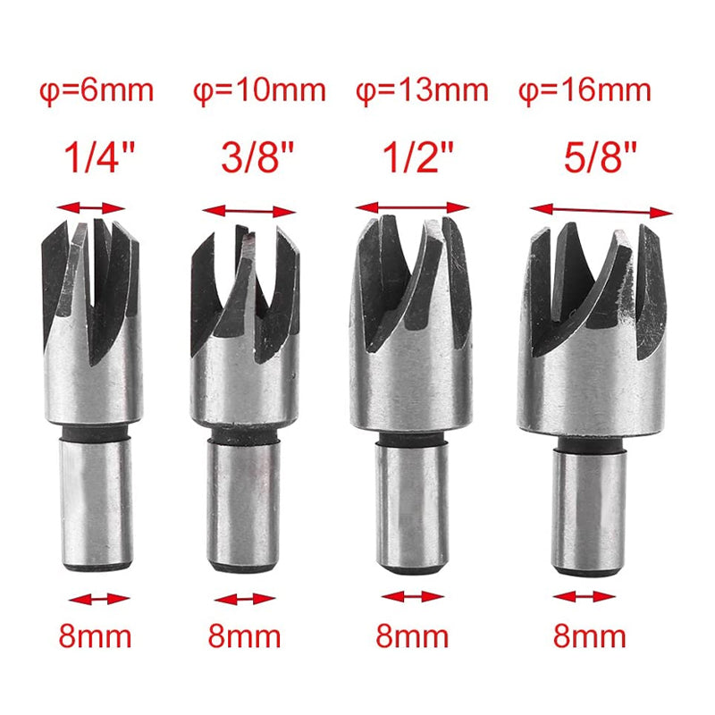 Plug Cutter Drill Bit Set Power Tool (8 PCS)