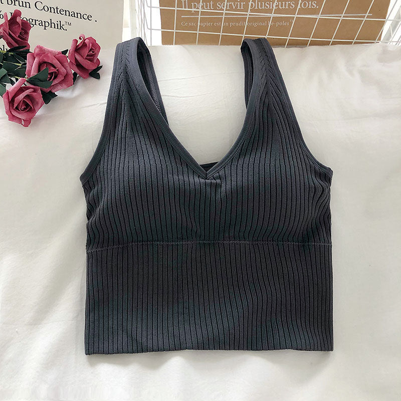 Sexy camisole wireless sports bra