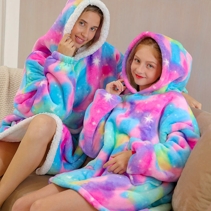 Blanket Sweatshirt with Pocket for Adults & Kids