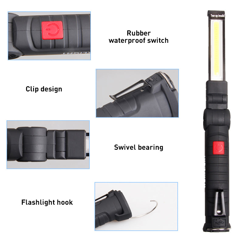 Emergency folding multi-functional flashlight