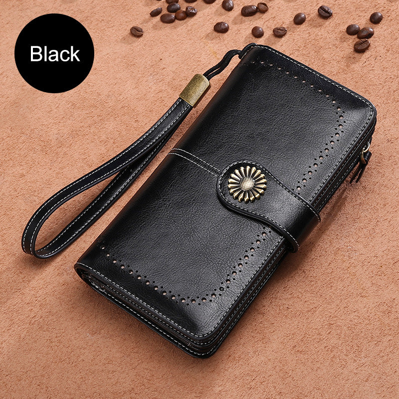 Long retro phone wallet -Cow Leather（👉👉Free shipping）