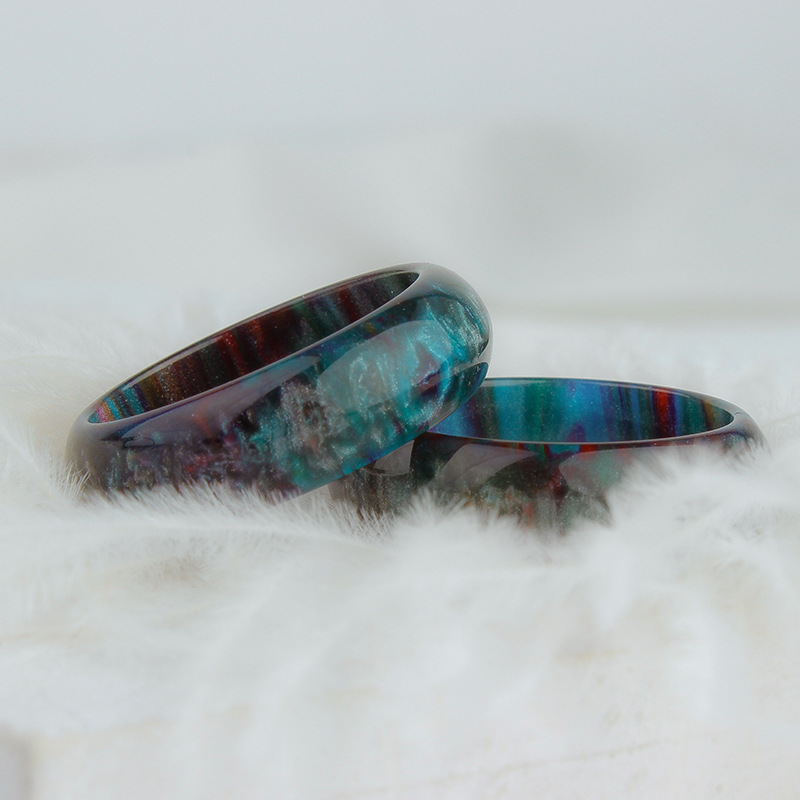 Rainbow Diamond Infused Resin Ring