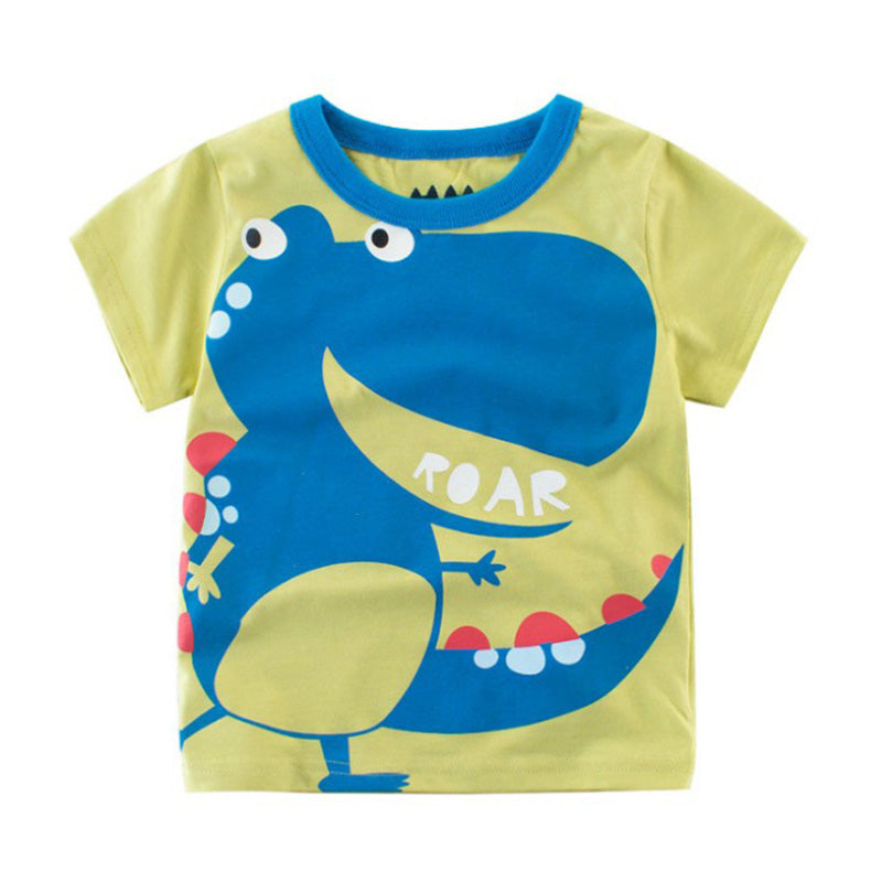 Boy's cotton summer short-sleeved T-shirt 2021