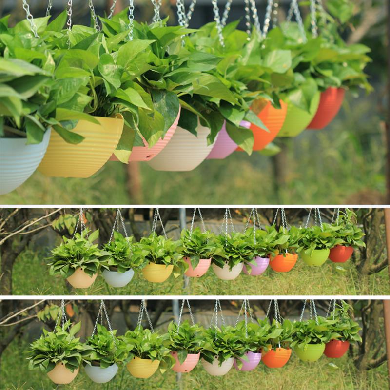 Outdoor garden hanging flower baskets