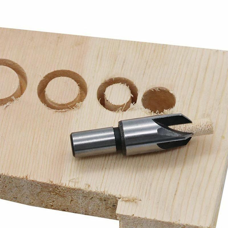 8 PCS Carbon Steel Plug Cutter Drill Bit Set(1/4'' ,3/8'' ,1/2'' ,5/8'')