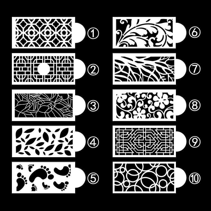 Cake Decoration Stencil (10 PCS in 1 SET)