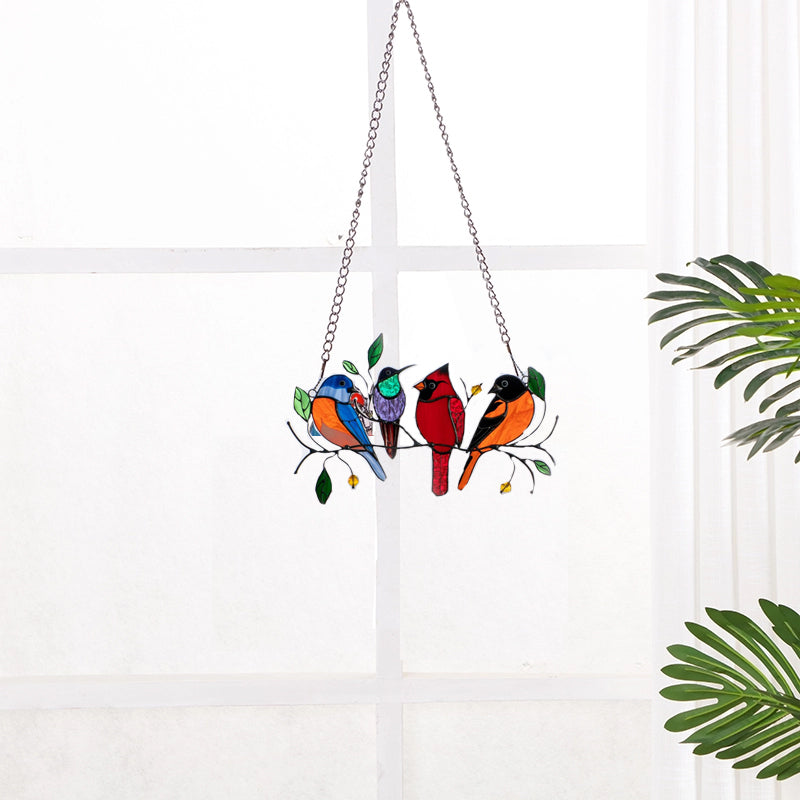 Birds Stained Glass Window Hangings 🎁Mother's Day promotion🐦