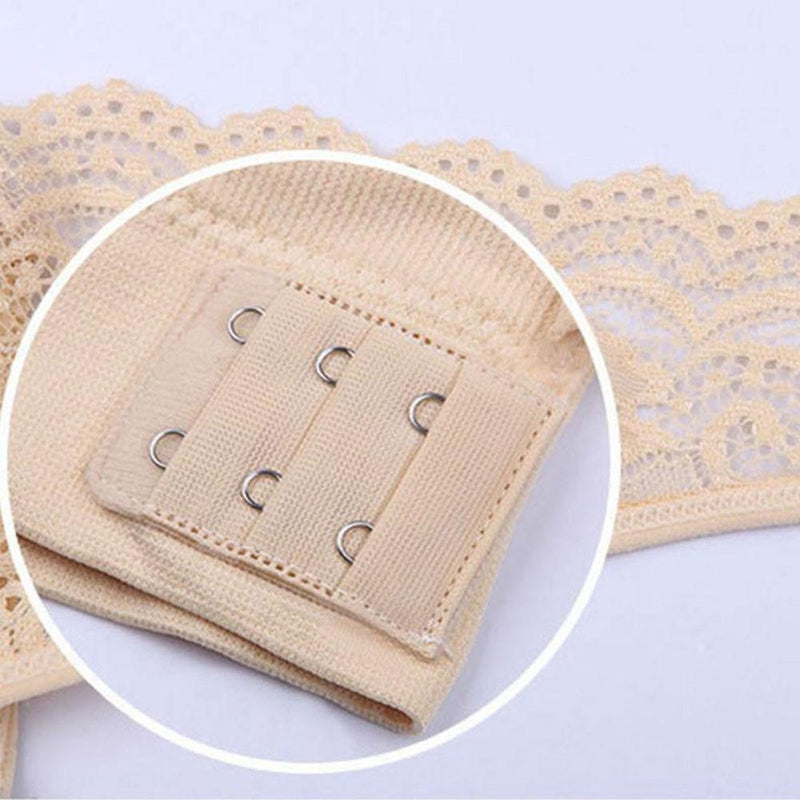 Wireless Front Cross Buckle Lace Lift Bra