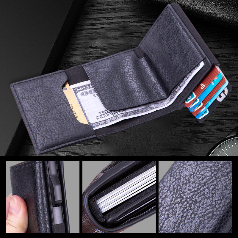 Side Push Auto Pop-Up Card Holder